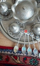 Zinn Sammler Set mit Tablett